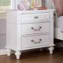The appearance of Belva Night Stand With Usb Outlet In White designed by Furniture of America in the traditional interior design. This white piece of furniture was selected by 1StopBedrooms from Belva Collection to add a touch of cosiness and style into your home. Sku: CM7174N. Material: Wood.