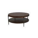 The appearance of Bengal 41 Inch Round Cocktail Table In Hickory Brown designed by Parker House in the transitional interior design. This hickory brown piece of furniture was selected by 1StopBedrooms from Bengal Collection to add a touch of cosiness and style into your home. Sku: BEN-11. Material: Mango.