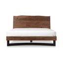 Bent Brown Queen Platform Bed