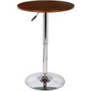 The appearance of Bentley Adjustable Pub Table In Walnut Wood and Chrome Finish designed by Armen Living in the modern / contemporary interior design. This chrome piece of furniture was selected by 1StopBedrooms from Bentley Collection to add a touch of cosiness and style into your home. Sku: LCBEPUWA. Table Top Shape: Round. Material: Wood.