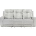 The appearance of Benton Double Reclining Sofa In Gray designed by Homelegance in the modern / contemporary interior design. This gray piece of furniture was selected by 1StopBedrooms from Benton Collection to add a touch of cosiness and style into your home. Sku: 9728LGY-3. Material: Corduroy.