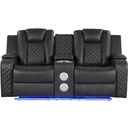The appearance of Benz Led and Power Reclining Loveseat Made With Faux Leather In Gray designed by Galaxy Home Furnishings in the modern / contemporary interior design. This grey piece of furniture was selected by 1StopBedrooms from Benz Collection to add a touch of cosiness and style into your home. Sku: 659436213258. Material: Faux Leather.