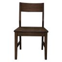 Berkeley Slatback Chair Set of 2 with Wood Seat In Coffee