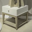 The appearance of Berkley End Table In Linen and Khaki designed by Liberty in the modern / contemporary interior design. This linen/khaki piece of furniture was selected by 1StopBedrooms from Berkley Collection to add a touch of cosiness and style into your home. Sku: 465-OT1020. Material: Solid Rubberwood.