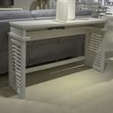 The appearance of Berkley Sofa Bar Console In Linen and Khaki designed by Liberty in the modern / contemporary interior design. This linen/khaki piece of furniture was selected by 1StopBedrooms from Berkley Collection to add a touch of cosiness and style into your home. Sku: 465-OT6036. Table Top Shape: Rectangular. Material: Solid Rubberwood.