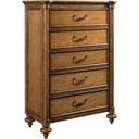 The appearance of Berkshire Penley Drawer Chest designed by American Drew in the traditional interior design. This medium stain piece of furniture was selected by 1StopBedrooms from Berkshire Collection to add a touch of cosiness and style into your home. Sku: 011-215. Material: Wood.