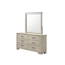 Bertha Dresser with LED Mirror in Rustic Greige Oak