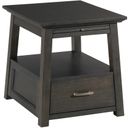 The appearance of Bessemer End Table In Black Stone designed by Hammary in the modern / contemporary interior design. This black stone piece of furniture was selected by 1StopBedrooms from Bessemer Collection to add a touch of cosiness and style into your home. Sku: 203-915. Material: Wood.