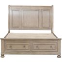 The appearance of Bethel Wire Brushed Storage Queen Platform Bed In Gray designed by Homelegance in the transitional interior design. This gray piece of furniture  was selected by 1StopBedrooms from Bethel Collection to add a touch of cosiness and style into your home. Sku: 2259GY-1;2259GY-2;2259GY-3. Bed Type: Platform Bed. Material: Wood. Bed Size: Queen.