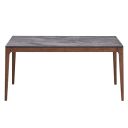 The appearance of Bevis Dining Table In Walnut designed by ACME in the modern / contemporary interior design. This walnut piece of furniture  was selected by 1StopBedrooms from Bevis Collection to add a touch of cosiness and style into your home. Sku: DN02312. Material: Wood. Table Top Shape: Rectangular. Size: 63".
