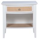 Bexhill 1-Drawer Nightstand Bedside Table In White