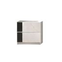 Bianca Left Nightstand In White and Grey