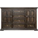 The appearance of Big Valley 2 Door 6 Drawer Dresser designed by Liberty in the traditional interior design. This brown piece of furniture was selected by 1StopBedrooms from Big Valley Collection to add a touch of cosiness and style into your home. Sku: 361-BR31. Material: Rubberwood.