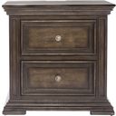 The appearance of Big Valley 2 Drawer Night Stand With Charging Station designed by Liberty in the traditional interior design. This brown piece of furniture was selected by 1StopBedrooms from Big Valley Collection to add a touch of cosiness and style into your home. Sku: 361-BR61. Material: Rubberwood.