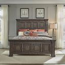 The appearance of Big Valley Queen Panel Bed designed by Liberty in the traditional interior design. This brown piece of furniture was selected by 1StopBedrooms from Big Valley Collection to add a touch of cosiness and style into your home. Sku: 361-BR90;361-BR14;361-BR13. Bed Type: Panel Bed. Bed Size: Queen. Material: Rubberwood.