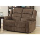 The appearance of Bill Contemporary Reclining Loveseat In Brown designed by AC Pacific in the modern / contemporary interior design. This brown piece of furniture was selected by 1StopBedrooms from Bill Collection to add a touch of cosiness and style into your home. Sku: BILL-BROWN-DRL. Material: Polyester.