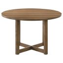 The appearance of Crestmore 46 Inch Round Wood Dining Table In Walnut designed by Coaster in the transitional interior design. This walnut piece of furniture was selected by 1StopBedrooms from Crestmore Collection to add a touch of cosiness and style into your home. Sku: 108570. Table Top Shape: Round. Material: MDF. Size: 46".