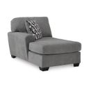 The appearance of Birkdale Court Left-Arm Facing Corner Chaise In Gray designed by Signature Design by Ashley in the modern / contemporary interior design. This gray piece of furniture was selected by 1StopBedrooms from Birkdale Court Collection to add a touch of cosiness and style into your home. Sku: 3240216. Material: Fabric.