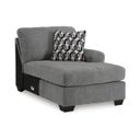The appearance of Birkdale Court Right-Arm Facing Corner Chaise In Gray designed by Signature Design by Ashley in the modern / contemporary interior design. This gray piece of furniture was selected by 1StopBedrooms from Birkdale Court Collection to add a touch of cosiness and style into your home. Sku: 3240217. Material: Fabric.