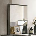 The appearance of Birsfelden Mirror In Metallic Gray designed by Furniture of America in the modern / contemporary interior design. This metallic gray piece of furniture was selected by 1StopBedrooms from Birsfelden Collection to add a touch of cosiness and style into your home. Sku: FOA7225WH-M. Material: Wood.
