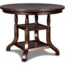 The appearance of Bixby Espresso Round Counter Height Dining Table designed by New Classic in the traditional interior design. This brown piece of furniture was selected by 1StopBedrooms from Bixby Collection to add a touch of cosiness and style into your home. Sku: D2541-12. Table Top Shape: Round. Material: Wood. Size: 47".