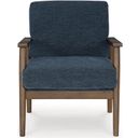 The appearance of Bixler Accent Chair In Navy designed by Signature Design by Ashley in the modern / contemporary interior design. This navy piece of furniture was selected by 1StopBedrooms from Bixler Collection to add a touch of cosiness and style into your home. Sku: 2610660. Material: Fabric.