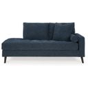The appearance of Bixler Right-Arm Facing Corner Chaise In Navy designed by Signature Design by Ashley in the modern / contemporary interior design. This navy piece of furniture was selected by 1StopBedrooms from Bixler Collection to add a touch of cosiness and style into your home. Sku: 2610617. Material: Polyester.