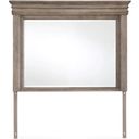 The appearance of Blairhurst Bedroom Mirror In Light Brown designed by Signature Design by Ashley in the traditional interior design. This grayish brown piece of furniture  was selected by 1StopBedrooms from Blairhurst Collection to add a touch of cosiness and style into your home. Sku: B916-36. Material: Glass.