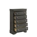 The appearance of Blaze Chest In Gray designed by Galaxy Home Furnishings in the modern / contemporary interior design. This gray piece of furniture  was selected by 1StopBedrooms from Blaze Collection to add a touch of cosiness and style into your home. Sku: 601955556446. Material: Solid Wood.