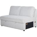 The appearance of Bliss Loveseat with Pull Out Bed In Mist Gray designed by New Classic in the modern / contemporary interior design. This mist gray piece of furniture was selected by 1StopBedrooms from Bliss Collection to add a touch of cosiness and style into your home. Sku: U1899-L21-MST. Material: Fabric.