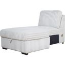 The appearance of Bliss RAF Storage Chaise In Mist Gray designed by New Classic in the modern / contemporary interior design. This mist gray piece of furniture was selected by 1StopBedrooms from Bliss Collection to add a touch of cosiness and style into your home. Sku: U1899-R27-MST. Material: Fabric.