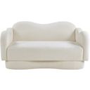 The appearance of Bloom Teddy Fabric Loveseat In Cream designed by Meridian in the modern / contemporary interior design. This cream piece of furniture was selected by 1StopBedrooms from Bloom Collection to add a touch of cosiness and style into your home. Sku: 44006Cream-L. Material: Fabric.