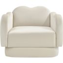 The appearance of Bloom Velvet Chair In Cream Velvet designed by Meridian in the modern / contemporary interior design. This cream velvet piece of furniture  was selected by 1StopBedrooms from Bloom Collection to add a touch of cosiness and style into your home. Sku: 44007Cream-C. Material: Velvet.