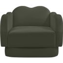 The appearance of Bloom Velvet Chair In Green Velvet designed by Meridian in the modern / contemporary interior design. This green velvet piece of furniture was selected by 1StopBedrooms from Bloom Collection to add a touch of cosiness and style into your home. Sku: 44007Green-C. Material: Velvet.