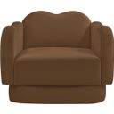 The appearance of Bloom Velvet Chair In Saddle designed by Meridian in the modern / contemporary interior design. This saddle piece of furniture was selected by 1StopBedrooms from Bloom Collection to add a touch of cosiness and style into your home. Sku: 44007Saddle-C. Material: Velvet.
