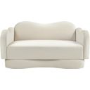 The appearance of Bloom Velvet Loveseat In Cream Velvet designed by Meridian in the modern / contemporary interior design. This cream velvet piece of furniture  was selected by 1StopBedrooms from Bloom Collection to add a touch of cosiness and style into your home. Sku: 44007Cream-L. Material: Velvet.