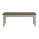Bloomfield Storage Dining Bench In Medium Brown and Washed Stone