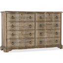 The appearance of Boheme Adante Dresser designed by Hooker in the traditional interior design. This light wood piece of furniture was selected by 1StopBedrooms from Boheme Collection to add a touch of cosiness and style into your home. Sku: 5750-90002-MWD. Material: Poplar.