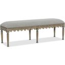 The appearance of Boheme Madera Bed Bench designed by Hooker in the traditional interior design. This grey piece of furniture was selected by 1StopBedrooms from Boheme Collection to add a touch of cosiness and style into your home. Sku: 5750-90019-MWD. Material: Fabric.