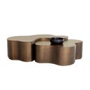 Boise Nesting Coffee Tables Set Of 2 In Antique Gold and Antique Bronze