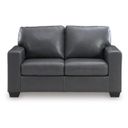 The appearance of Bolsena Loveseat In Admiral designed by Signature Design by Ashley in the modern / contemporary interior design. This admiral piece of furniture  was selected by 1StopBedrooms from Bolsena Collection to add a touch of cosiness and style into your home. Sku: 5560435. Material: Faux Leather.