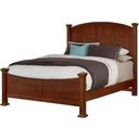 The appearance of Bonanza Queen Poster Bed In Cherry designed by Vaughan Bassett in the transitional interior design. This cherry piece of furniture was selected by 1StopBedrooms from Bonanza Collection to add a touch of cosiness and style into your home. Sku: BB28-557;BB28-755;BB28-922. Bed Type: Poster Bed. Material: Wood. Bed Size: Queen.
