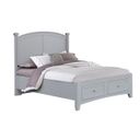 The appearance of Bonanza Queen Poster Storage Bed In Gray designed by Vaughan Bassett in the transitional interior design. This gray piece of furniture  was selected by 1StopBedrooms from Bonanza Collection to add a touch of cosiness and style into your home. Sku: BB26-557;BB26-050B;BB26-502;TT-555T. Bed Type: Storage Bed. Bed Size: Queen. Material: Maple.