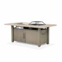 The appearance of Bordeaux Dining Table with Fire Pit and Cooler In Brown designed by Furniture of America in the modern / contemporary interior design. This brown piece of furniture was selected by 1StopBedrooms from Bordeaux Collection to add a touch of cosiness and style into your home. Sku: GM-2017-1;GM-2017-2. Material: Aluminum. Table Top Shape: Rectangular.