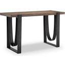 The appearance of Bowden Rectangular Sofa Table In Rustic Honey designed by Magnussen in the industrial interior design. This honey piece of furniture  was selected by 1StopBedrooms from Bowden Collection to add a touch of cosiness and style into your home. Sku: T4635-73. Material: Hardwood.