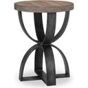 The appearance of Bowden Round Accent Table In Rustic Honey designed by Magnussen in the industrial interior design. This honey piece of furniture  was selected by 1StopBedrooms from Bowden Collection to add a touch of cosiness and style into your home. Sku: T4635-35. Material: Hardwood.