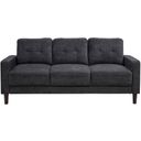Bowen II Fabric Upholstered Track Arm Sofa In Steel Grey