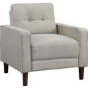 Bowen Upholstered Track Arms Tufted Chair Beige