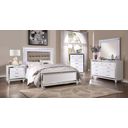 The appearance of Brachium California King Bed In White designed by Furniture of America in the modern / contemporary interior design. This white piece of furniture was selected by 1StopBedrooms from Brachium Collection to add a touch of cosiness and style into your home. Sku: CM7977WH-CK-HB;CM7977WH-CK-FB;CM7977WH-CK-R. Bed Type: Panel Bed. Material: Wood. Bed Size: California King.