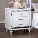 The appearance of Brachium Night Stand In White designed by Furniture of America in the modern / contemporary interior design. This white piece of furniture was selected by 1StopBedrooms from Brachium Collection to add a touch of cosiness and style into your home. Sku: CM7977WH-N. Material: Wood.